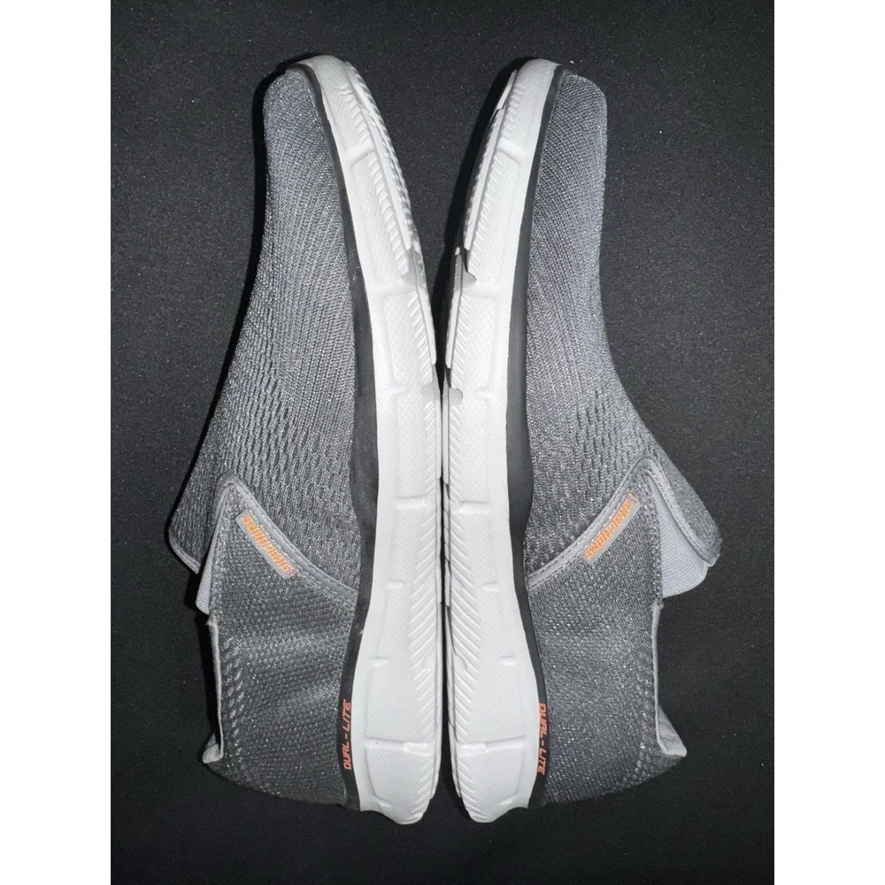 Skechers Equalizer Dual Lite Slip On Shoes Gray Memory Foam Men's Size 11.5
